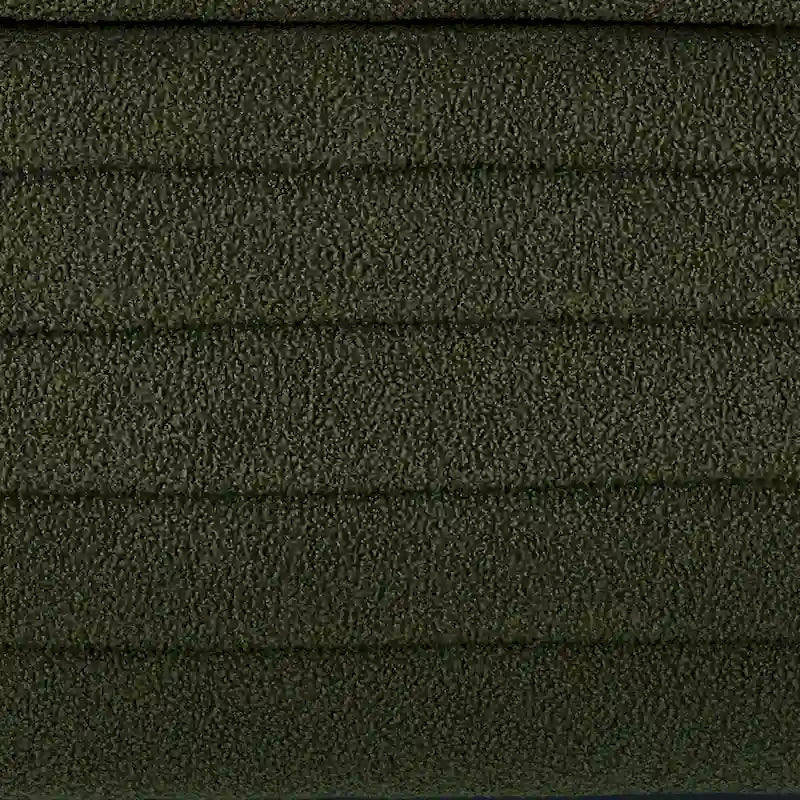 Panca Contenitore Ovale in Tessuto Teddy, Nero / Arancione / Bianco / Verde Scuro / Crema, 1 Posto