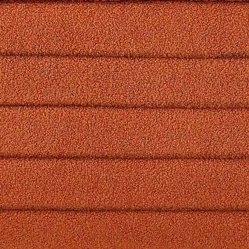Panca Contenitore Ovale in Tessuto Teddy, Nero / Arancione / Bianco / Verde Scuro / Crema, 1 Posto