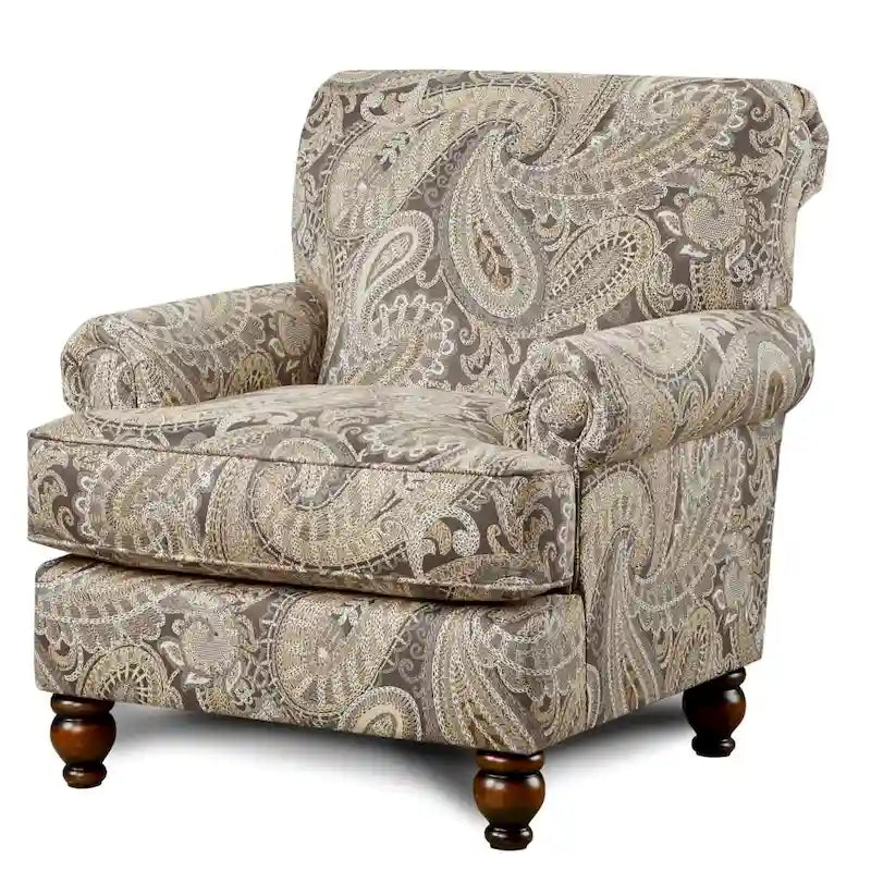 Poltrona d'accento Paisley Beige, Stile Tradizionale, Posti a sedere 1