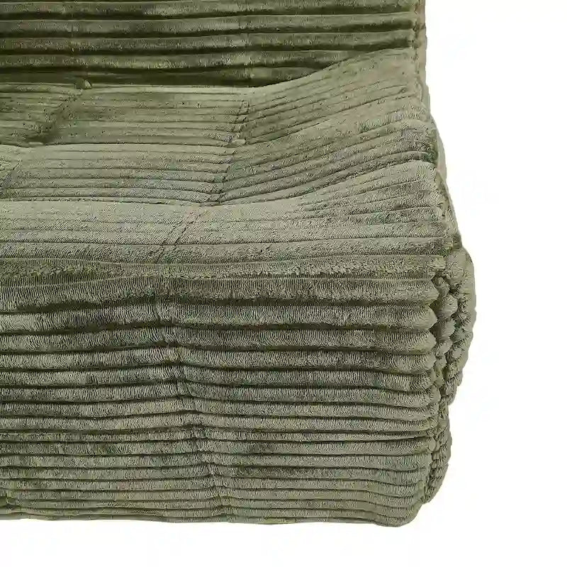 Divano a 3 posti in schiuma grigio / verde / beige / nero, nessun assemblaggio richiesto