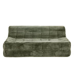 Divano a 3 posti in schiuma grigio / verde / beige / nero, nessun assemblaggio richiesto