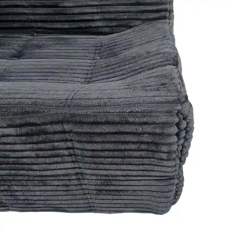 Divano a 3 posti in schiuma grigio / verde / beige / nero, nessun assemblaggio richiesto