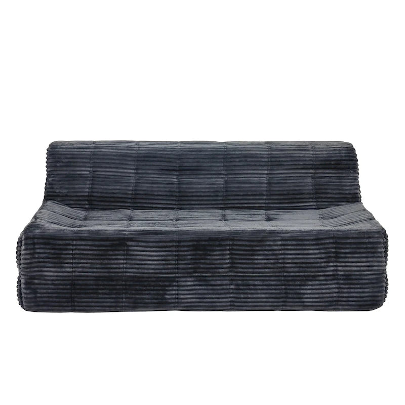 Divano a 3 posti in schiuma grigio / verde / beige / nero, nessun assemblaggio richiesto