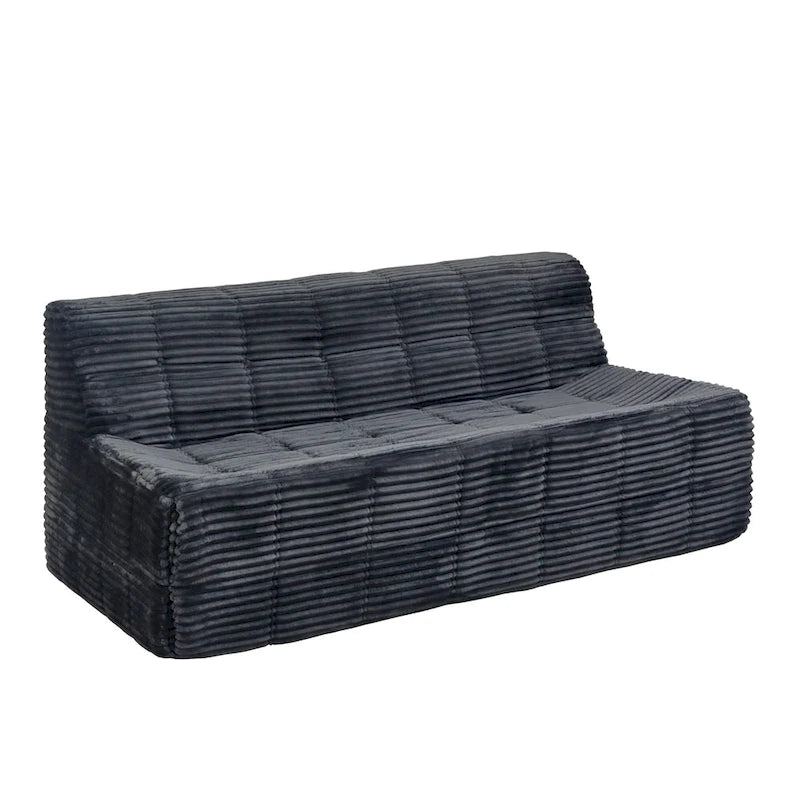 Divano a 3 posti in schiuma grigio / verde / beige / nero, nessun assemblaggio richiesto