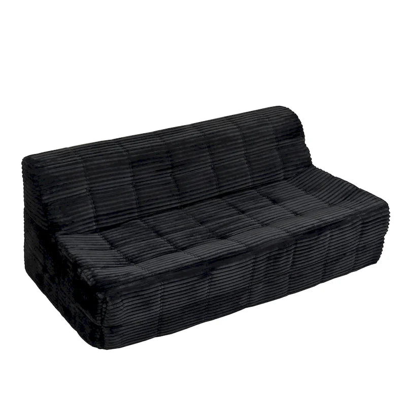 Divano a 3 posti in schiuma grigio / verde / beige / nero, nessun assemblaggio richiesto
