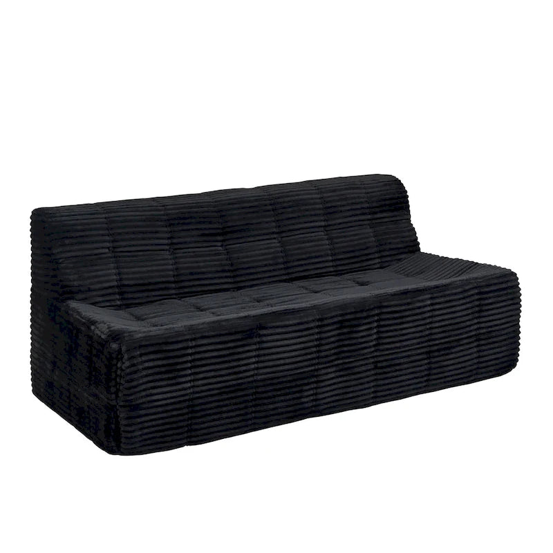 Divano a 3 posti in schiuma grigio / verde / beige / nero, nessun assemblaggio richiesto