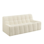 Divano a 3 posti in schiuma grigio / verde / beige / nero, nessun assemblaggio richiesto