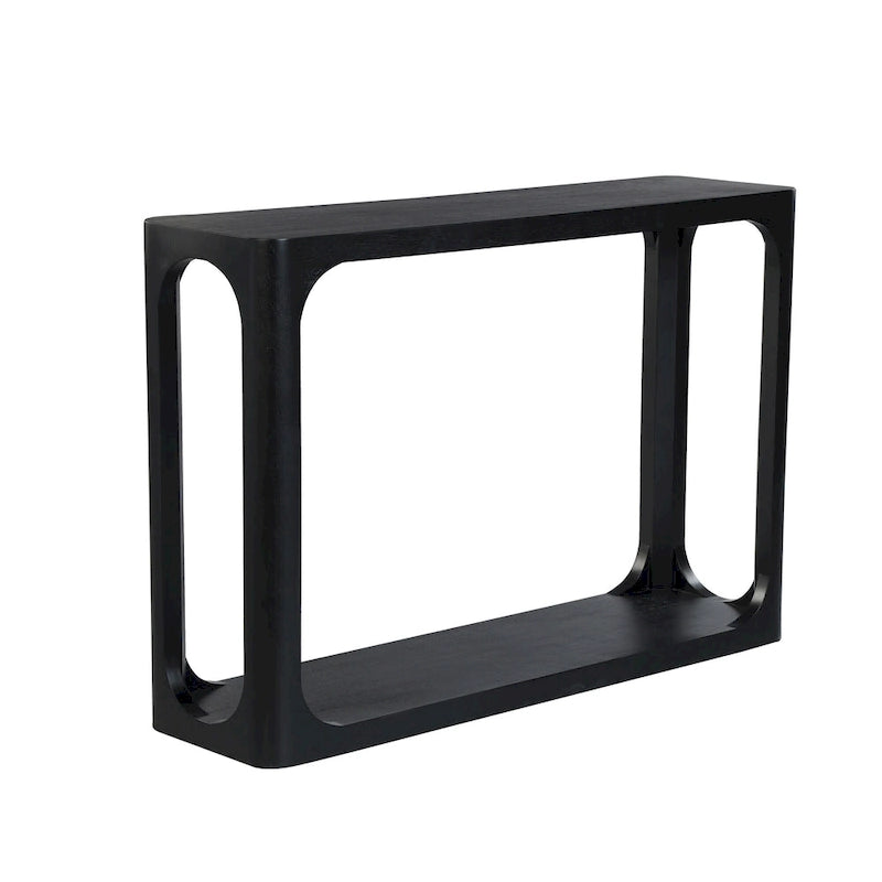 Consolle in legno di mango nero/naturale, stile moderno, 1 pezzo
