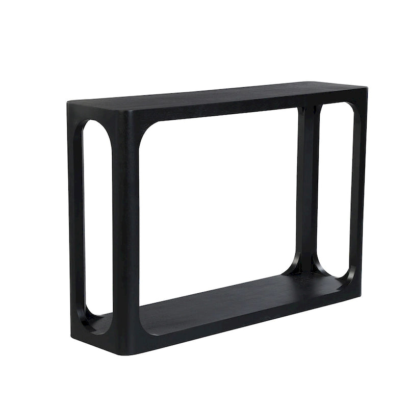 Consolle in legno di mango nero/naturale, stile moderno, 1 pezzo