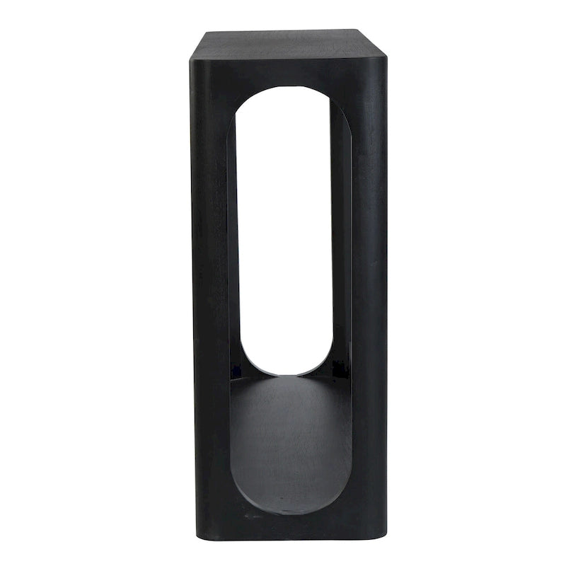 Consolle in legno di mango nero/naturale, stile moderno, 1 pezzo
