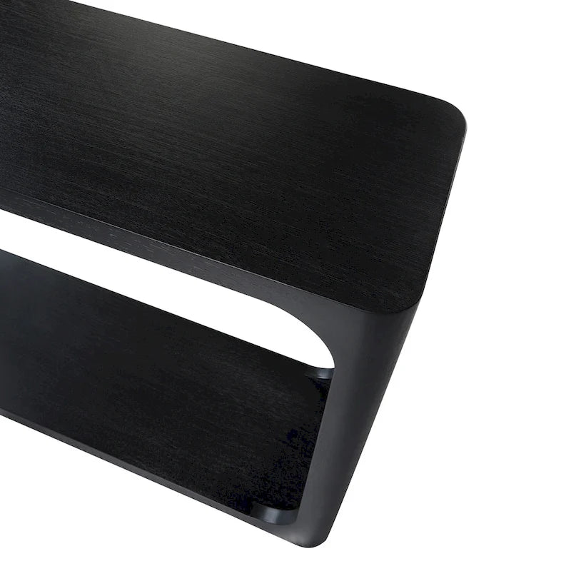 Consolle in legno di mango nero/naturale, stile moderno, 1 pezzo
