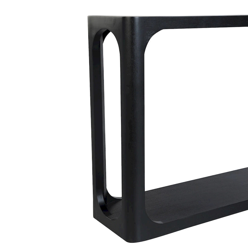 Consolle in legno di mango nero/naturale, stile moderno, 1 pezzo