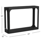 Consolle in legno di mango nero/naturale, stile moderno, 1 pezzo