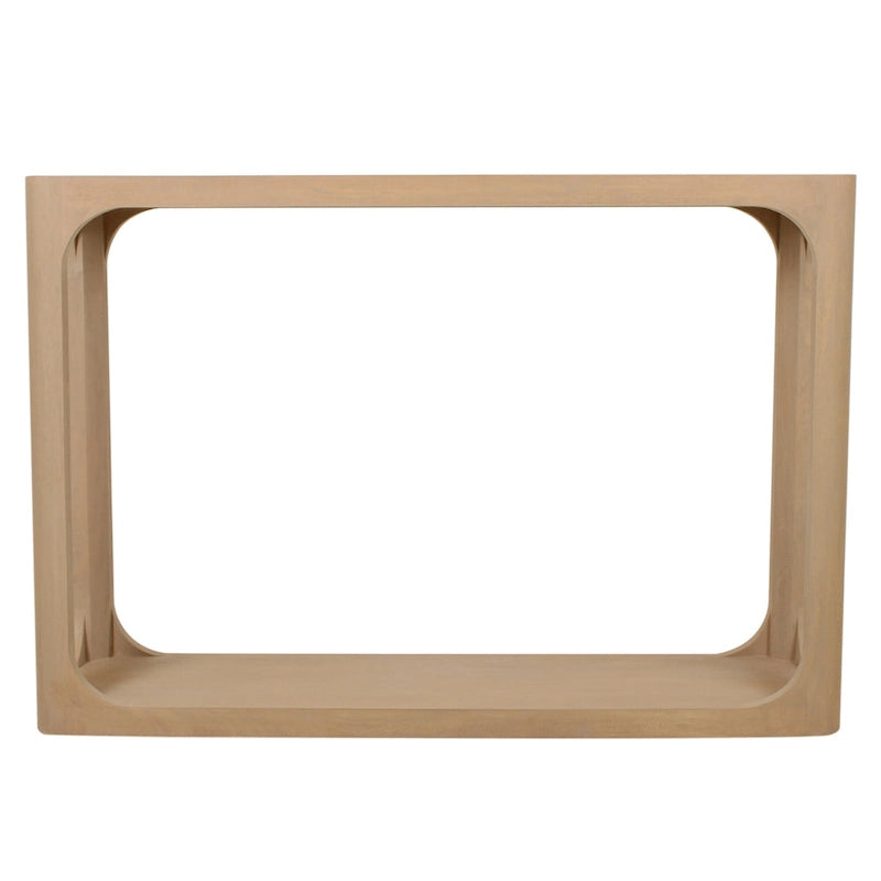 Consolle in legno di mango nero/naturale, stile moderno, 1 pezzo