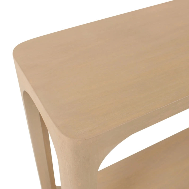 Consolle in legno di mango nero/naturale, stile moderno, 1 pezzo