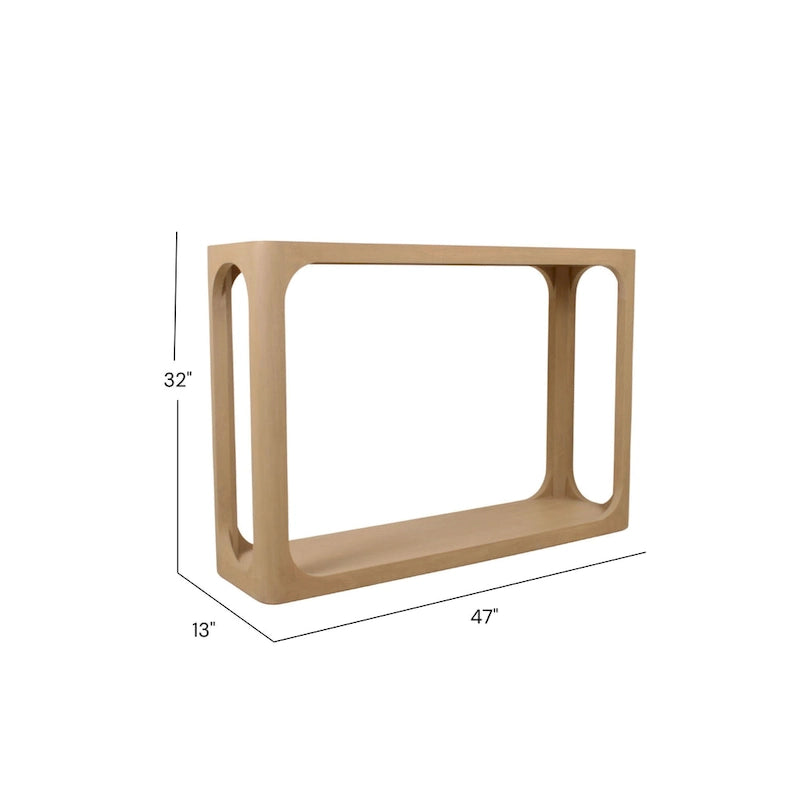 Consolle in legno di mango nero/naturale, stile moderno, 1 pezzo