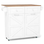 Carrello da cucina su ruote bianco/nero con anta a ribalta, 1 persona