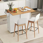 Carrello da cucina su ruote bianco/nero con anta a ribalta, 1 persona
