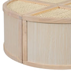 Tavolino da Caffè in Rattan Modulare Chiaro Naturale, 4 Pezzi