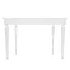 Tavolo Consolle Specchiato Argento, Piano in Vetro, 1 Persona