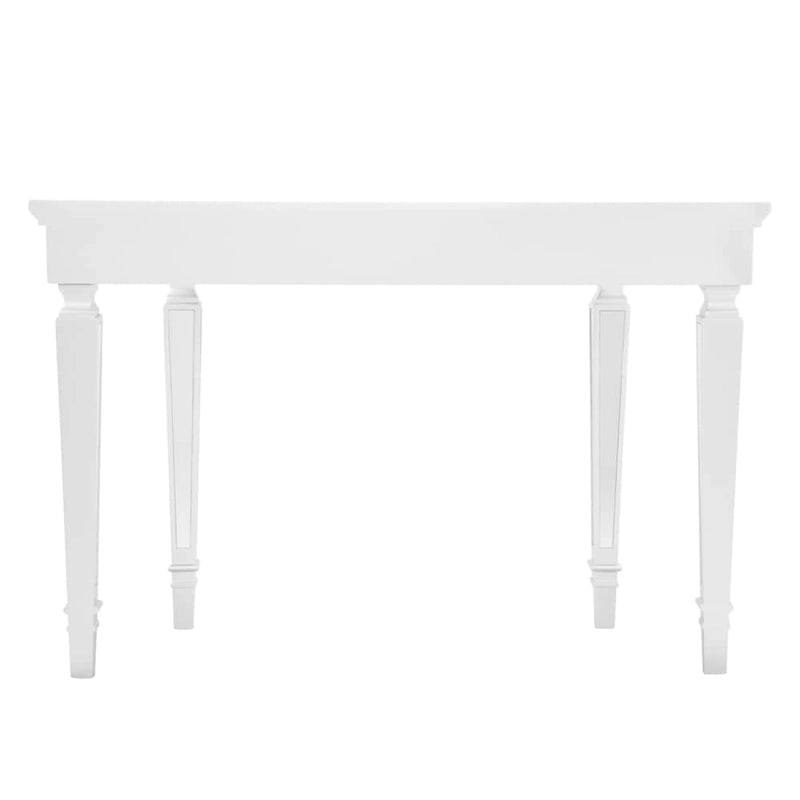 Tavolo Consolle Specchiato Argento, Piano in Vetro, 1 Persona