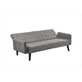 Divano Letto Futon in Lino Trapuntato, 2 Posti – Grigio / Blu / Verde / Beige / Rosa / Grigio Scuro