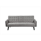 Divano Letto Futon in Lino Trapuntato, 2 Posti – Grigio / Blu / Verde / Beige / Rosa / Grigio Scuro
