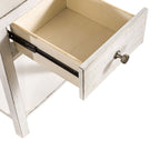 Tavolino d'appoggio con 1 cassetto Bianco Stile Mercato delle Pulci
