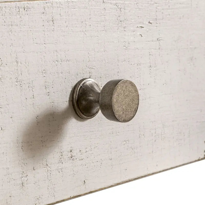 Tavolino d'appoggio con 1 cassetto Bianco Stile Mercato delle Pulci