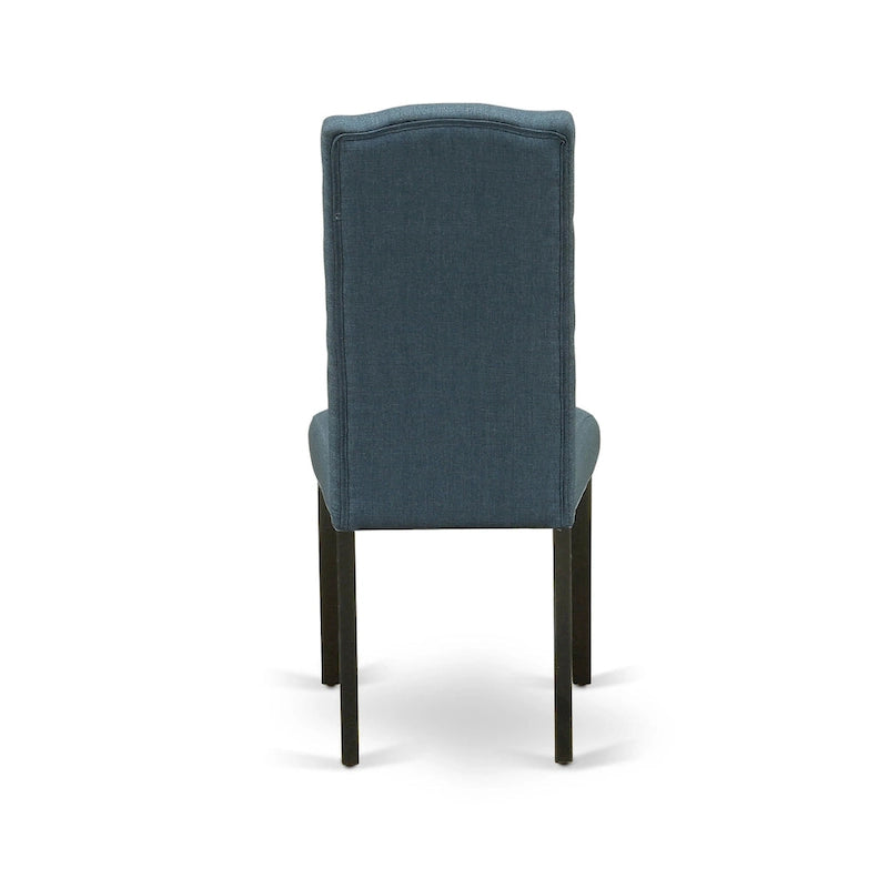 Set tavolo da pranzo nero/bianco lino con sedie Parson – 3, 7 o 9 posti