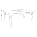 Set tavolo da pranzo nero/bianco lino con sedie Parson – 3, 7 o 9 posti