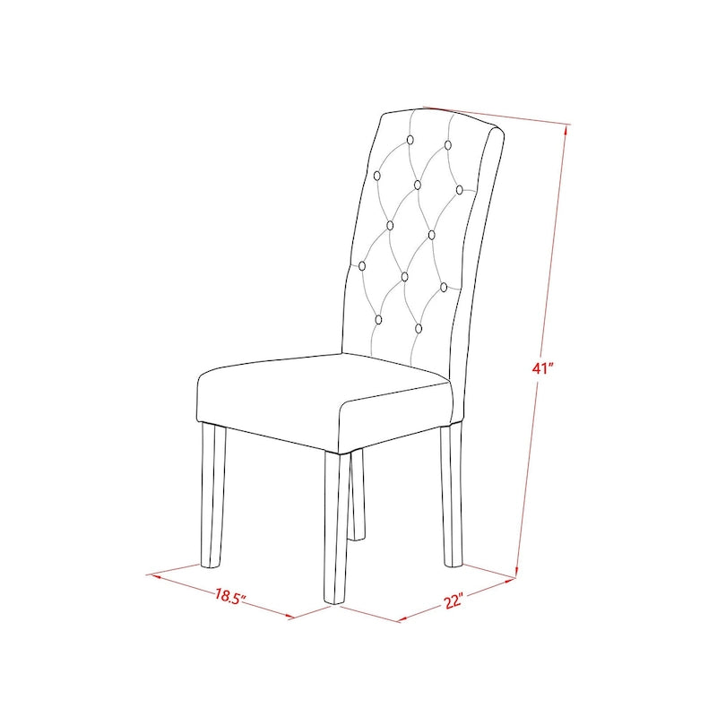 Set tavolo da pranzo nero/bianco lino con sedie Parson – 3, 7 o 9 posti