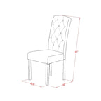 Set tavolo da pranzo nero/bianco lino con sedie Parson – 3, 7 o 9 posti