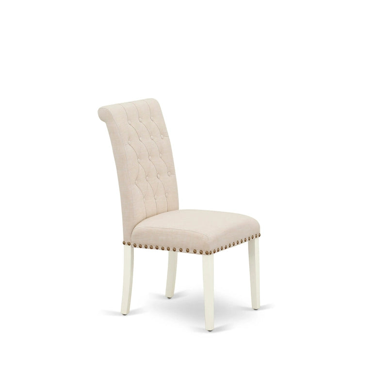Set tavolo da pranzo nero/bianco lino con sedie Parson – 3, 7 o 9 posti