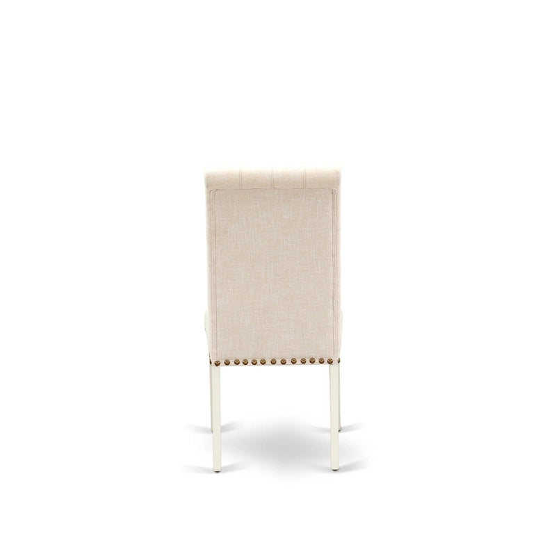 Set tavolo da pranzo nero/bianco lino con sedie Parson – 3, 7 o 9 posti