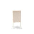 Set tavolo da pranzo nero/bianco lino con sedie Parson – 3, 7 o 9 posti
