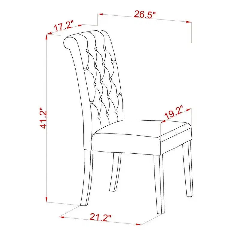 Set tavolo da pranzo nero/bianco lino con sedie Parson – 3, 7 o 9 posti