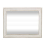 Cassettiera a 7 cassetti bianco antico con specchio, 1 persona