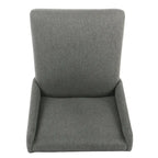Sgabello da bancone alto 24" con schienale alto grigio peltro - Seduta singola