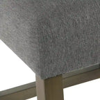 Sgabello da bancone alto 24" con schienale alto grigio peltro - Seduta singola