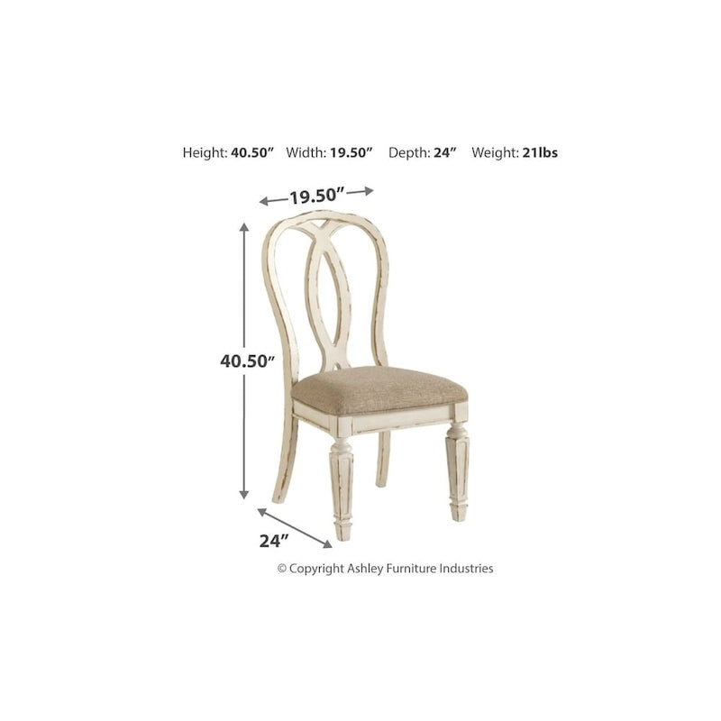 Sedia da pranzo con fiocco bianco/marrone, set da 2