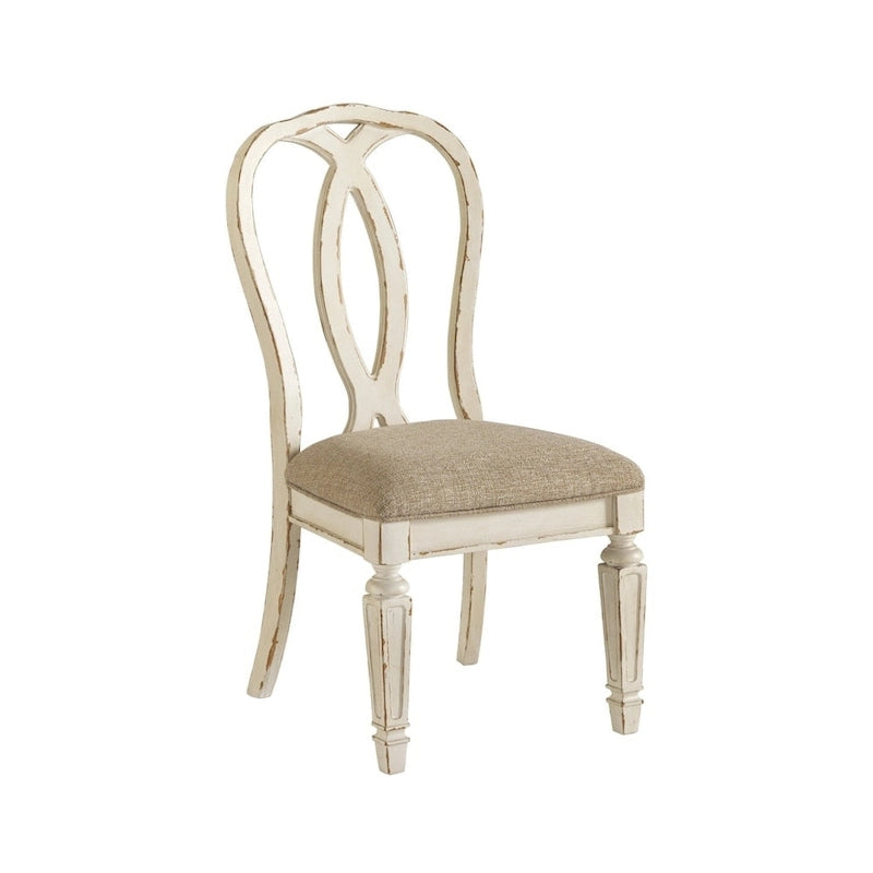 Sedia da pranzo con fiocco bianco/marrone, set da 2