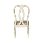 Sedia da pranzo con fiocco bianco/marrone, set da 2