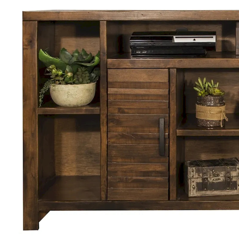 Mobile TV con finitura Whiskey, adatto per TV fino a 70", 1 pezzo