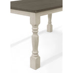 Tavolo da Pranzo Bicolore Grigio Mid-Century, 6 Posti