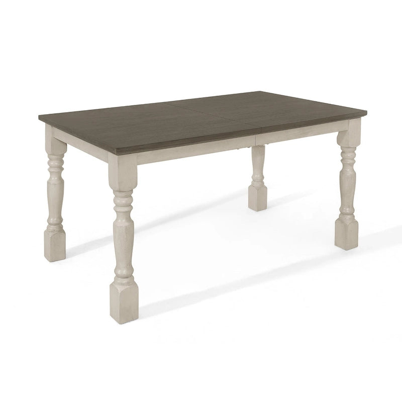 Tavolo da Pranzo Bicolore Grigio Mid-Century, 6 Posti