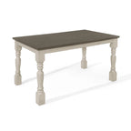 Tavolo da Pranzo Bicolore Grigio Mid-Century, 6 Posti