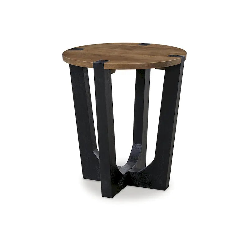 Tavolino d'appoggio in legno marrone/nero per 1 persona