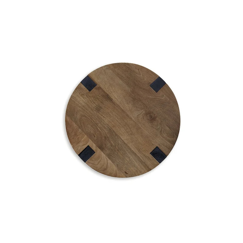 Tavolino d'appoggio in legno marrone/nero per 1 persona