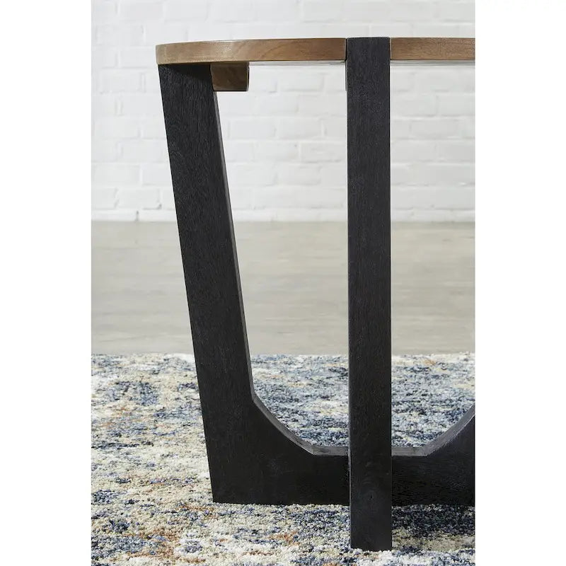 Tavolino d'appoggio in legno marrone/nero per 1 persona